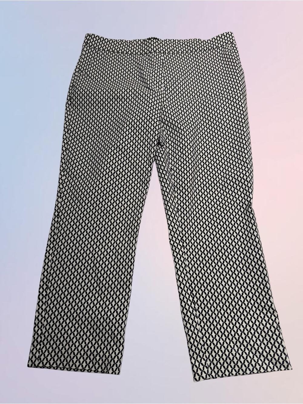 JULES AND LEOPOLD Women’s XL Black White Pull On Crop Pant